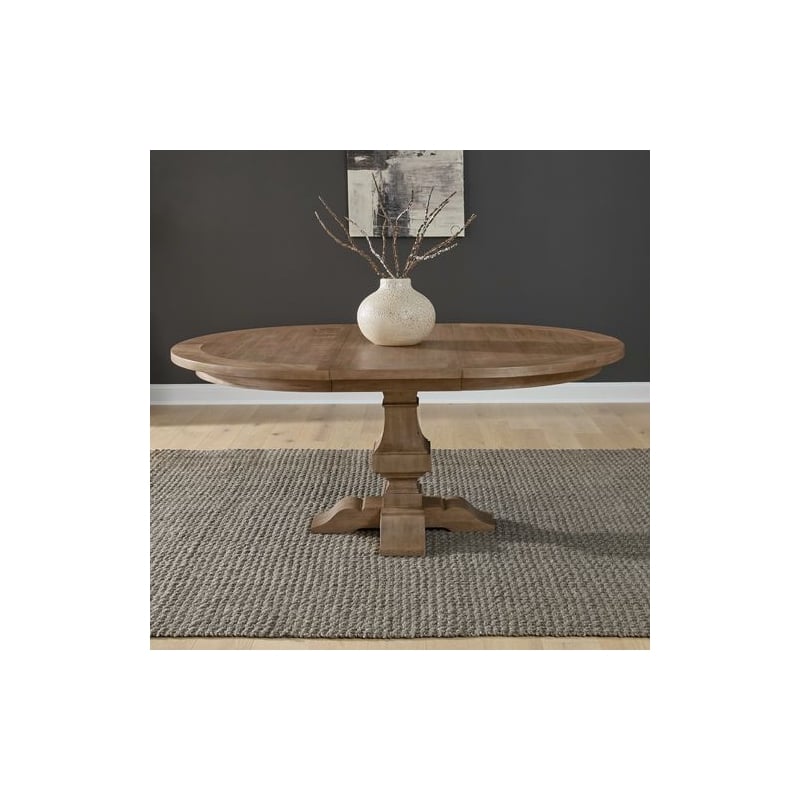 Liberty Furniture Haven Hills Dining Room Pedestal Table - Brown Birch Wood