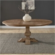 Liberty Furniture Haven Hills Dining Room Pedestal Table - Brown Birch Wood
