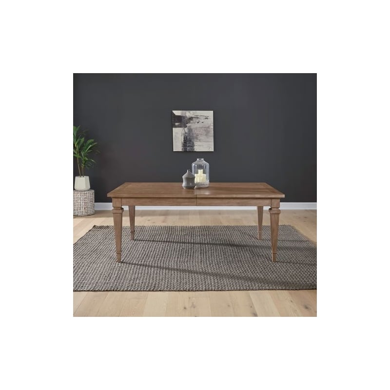 Liberty Furniture Haven Hills Dining Room Rectangular Leg Table Brown Birch Wood