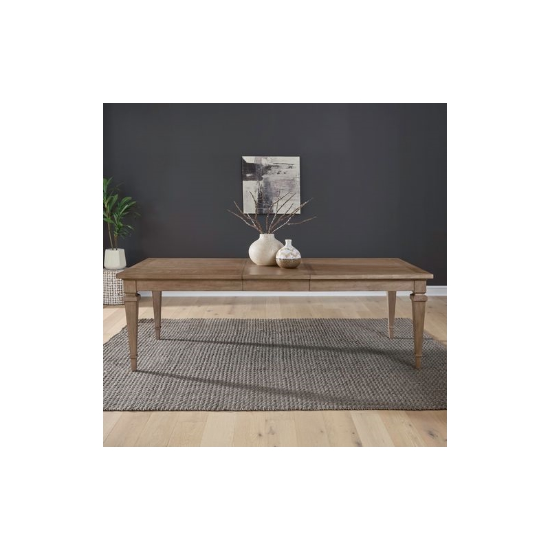 Liberty Furniture Haven Hills Dining Room Rectangular Leg Table Brown Birch Wood