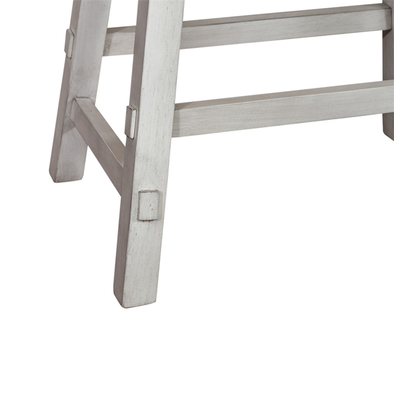 Liberty Furniture Creations Kitchen 24 Inch Sawhorse Counter Stool - White Wood