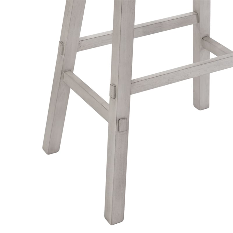 Liberty Furniture Creations Kitchen 30 Inch Sawhorse Stool- White Wood