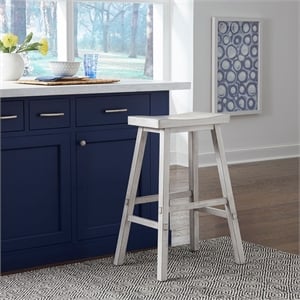 Liberty Furniture Creations Kitchen 30 Inch Sawhorse Stool- White Wood