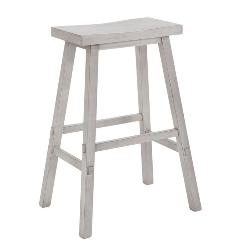 Liberty Furniture Creations Kitchen 30 Inch Sawhorse Stool- White Wood
