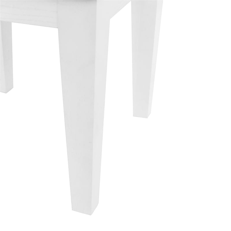 Liberty Furniture Reflections Upholstered Vanity Stool - Peail White & Soft Grey