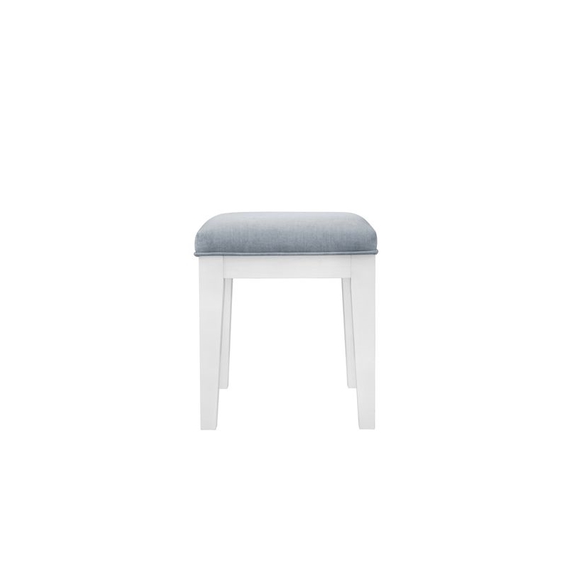 Liberty Furniture Reflections Upholstered Vanity Stool - Peail White & Soft Grey