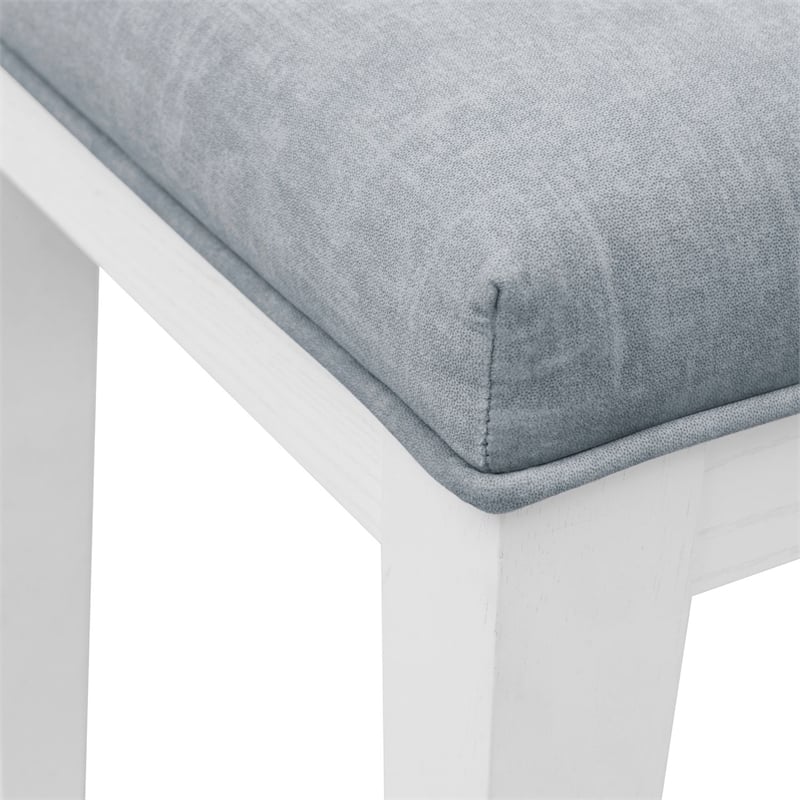 Liberty Furniture Reflections Upholstered Vanity Stool - Peail White & Soft Grey