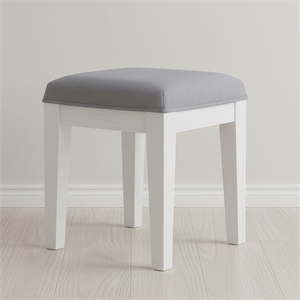 Liberty Furniture Reflections Upholstered Vanity Stool - Peail White & Soft Grey