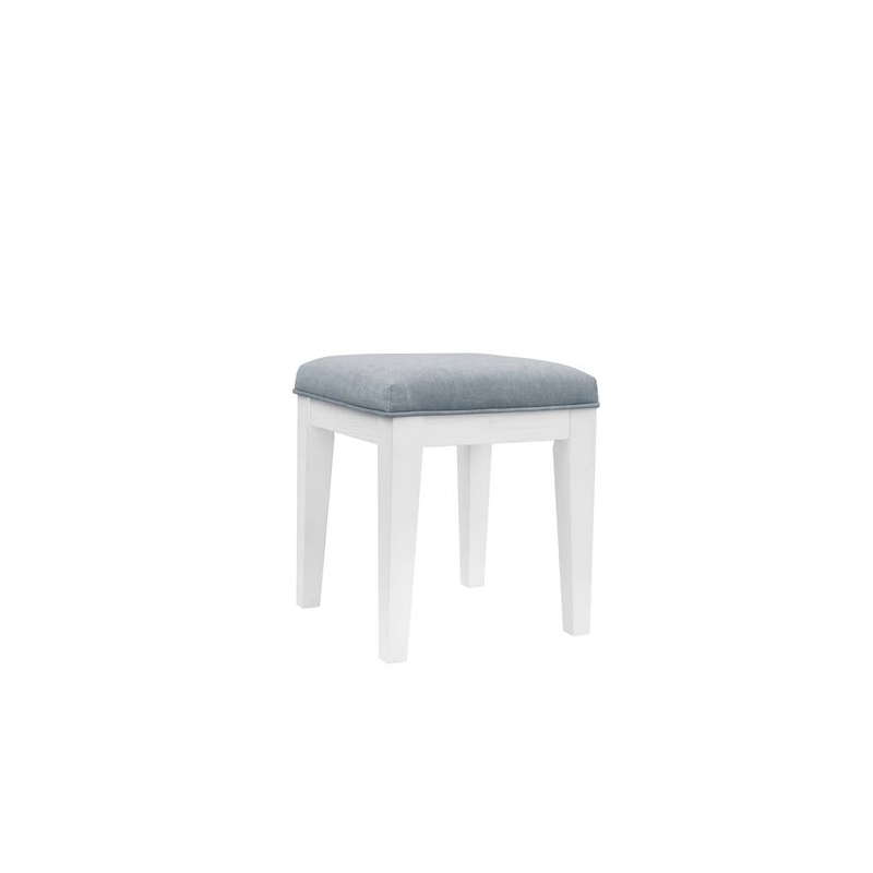 Liberty Furniture Reflections Upholstered Vanity Stool - Peail White & Soft Grey