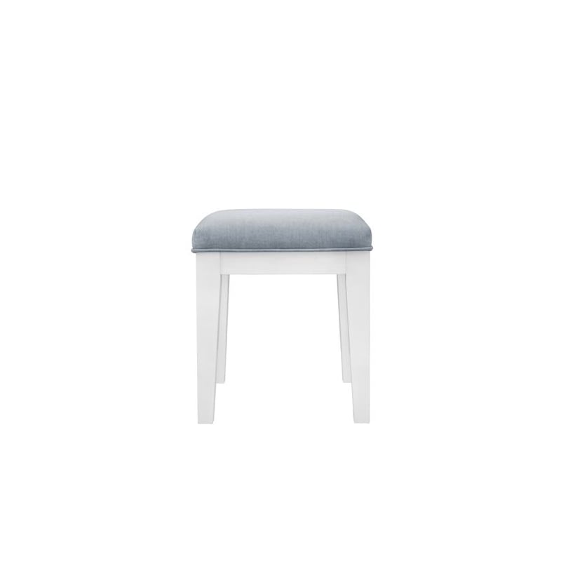 Liberty Furniture Reflections Upholstered Vanity Stool - Peail White & Soft Grey