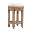 Liberty Furniture Millstone Upholstered Console Swivel Stool Nutmeg Brown Oak Wood
