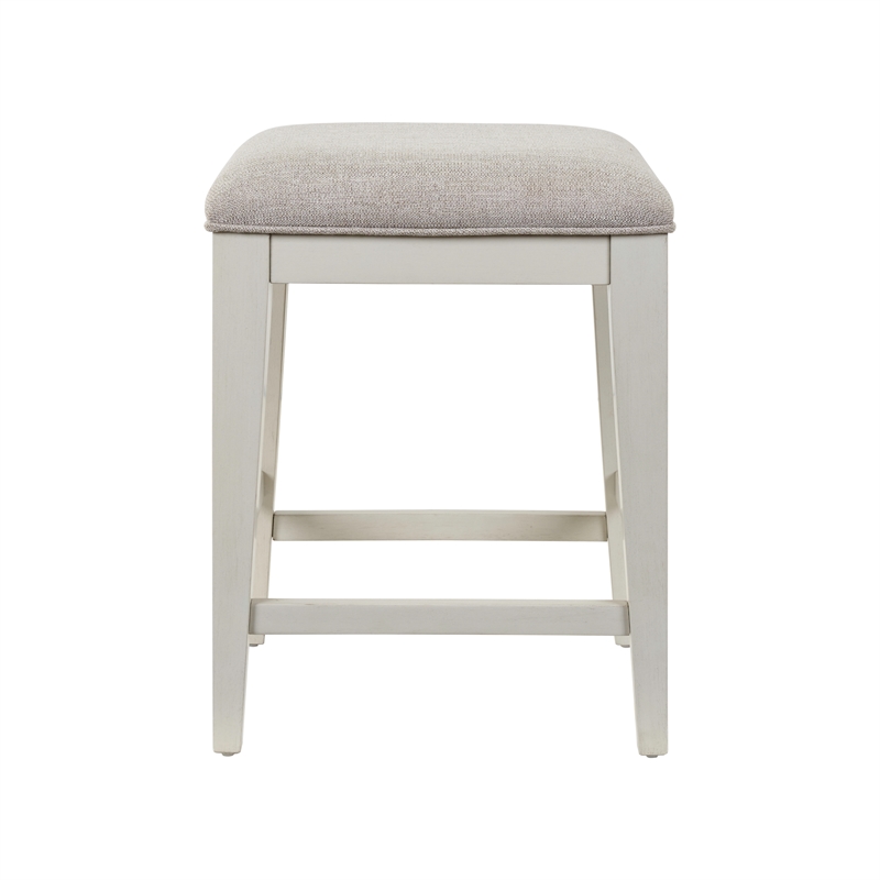 Liberty Furniture Berkly Square Upholstered Console Stool - Linen & Khaki Beige Wood