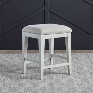 Liberty Furniture Berkly Square Upholstered Console Stool - Linen & Khaki Beige Wood