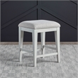 Liberty Furniture Berkly Square Upholstered Console Stool - Linen & Khaki Beige Wood