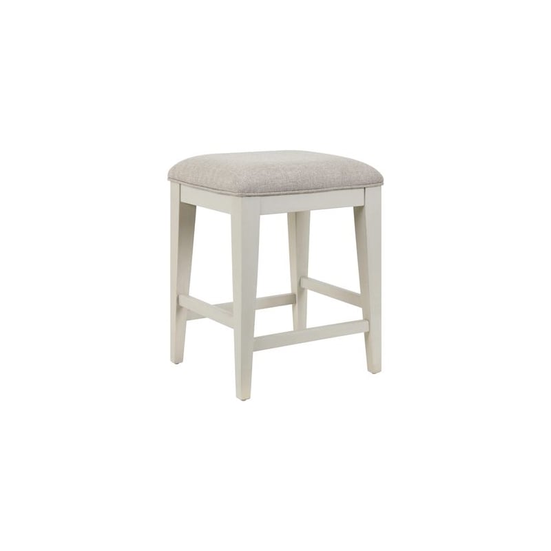Liberty Furniture Berkly Square Upholstered Console Stool - Linen & Khaki Beige Wood
