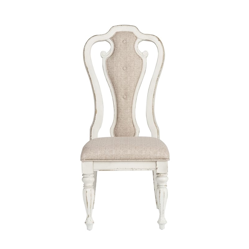 Liberty Furniture Magnolia Manor Opt 5 Piece Double Pedestal Table Set - White