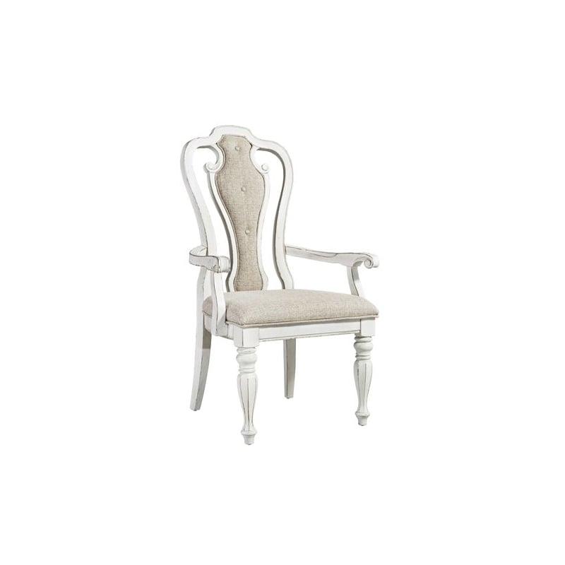 Liberty Furniture Magnolia Manor Alt 7 Piece Double Pedestal Table Set - White