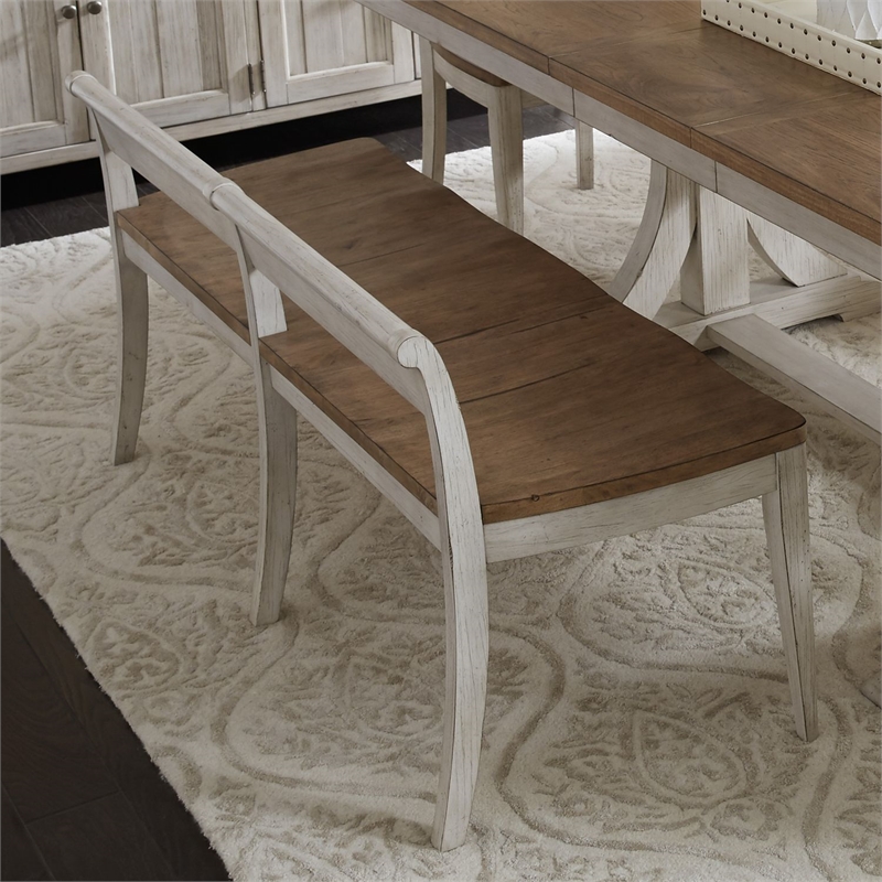 Liberty Furniture Farmhouse Reimagined 6 Piece Trestle Set - White