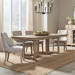 Liberty Furniture Proximity Place Opt 5 Piece Double Pedestal Table Set - Brown