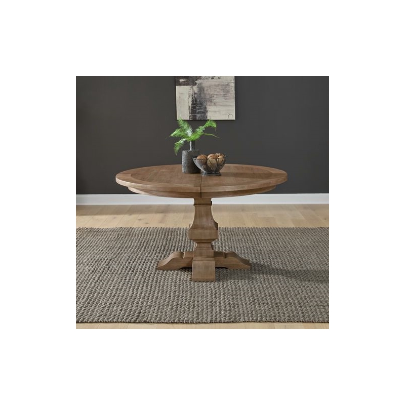 Liberty Furniture Haven Hills 5 Piece Pedestal Table Set - Brown