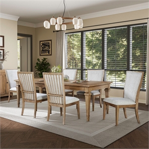 Liberty Furniture Haven Hills Opt 7 Piece Rectangular Table Set - Brown
