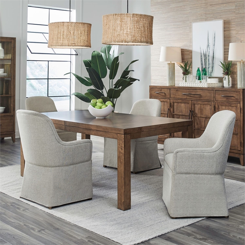 Liberty Furniture Shaker Lakes 5 Piece Rectangular Table Set - Brown