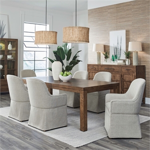 Liberty Furniture Shaker Lakes 7 Piece Rectangular Table Set - Brown