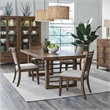 Liberty Furniture Shaker Lakes Opt 5 Piece Double Pedestal Table Set - Brown