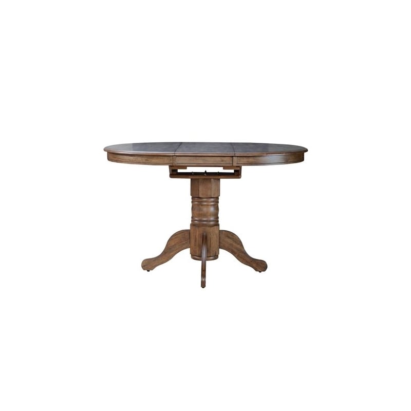Liberty Furniture Carolina Crossing 5 Piece Gathering Table Dining Room Set with Chairs - Brown Wood