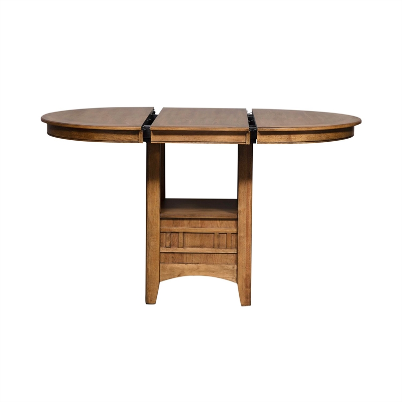 Liberty Furniture Santa Rosa 5 Piece Pub Dining Room Set with Chairs - Brown Wood