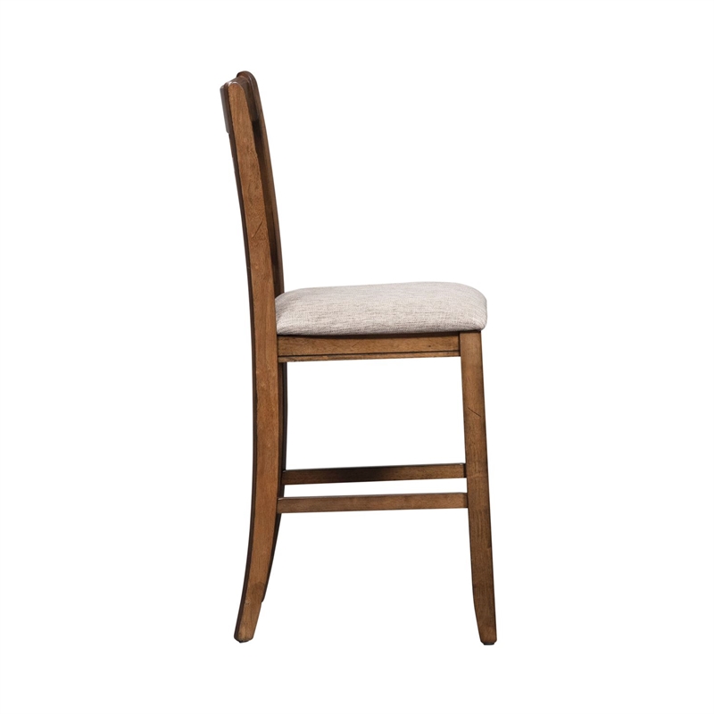Liberty Furniture Santa Rosa 5 Piece Pub Dining Room Set with Chairs - Brown Wood