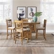 Liberty Furniture Santa Rosa 5 Piece Pub Dining Room Set with Chairs - Brown Wood