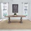 Liberty Furniture River Place 9 Piece Trestle Table Dining Room Set with Chairs - Gray Wood