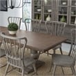Liberty Furniture River Place 9 Piece Trestle Table Dining Room Set with Chairs - Gray Wood