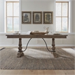 Liberty Furniture Americana Farmhouse Optional 5 Piece Trestle Table Dining Room Set with Chairs - Brown Wood