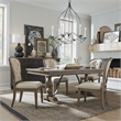 Liberty Furniture Americana Farmhouse Optional 5 Piece Trestle Table Dining Room Set with Chairs - Brown Wood