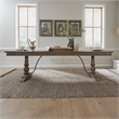 Liberty Furniture Americana Farmhouse Optional 7 Piece Trestle Table Dining Room Set with Chairs - Brown Wood