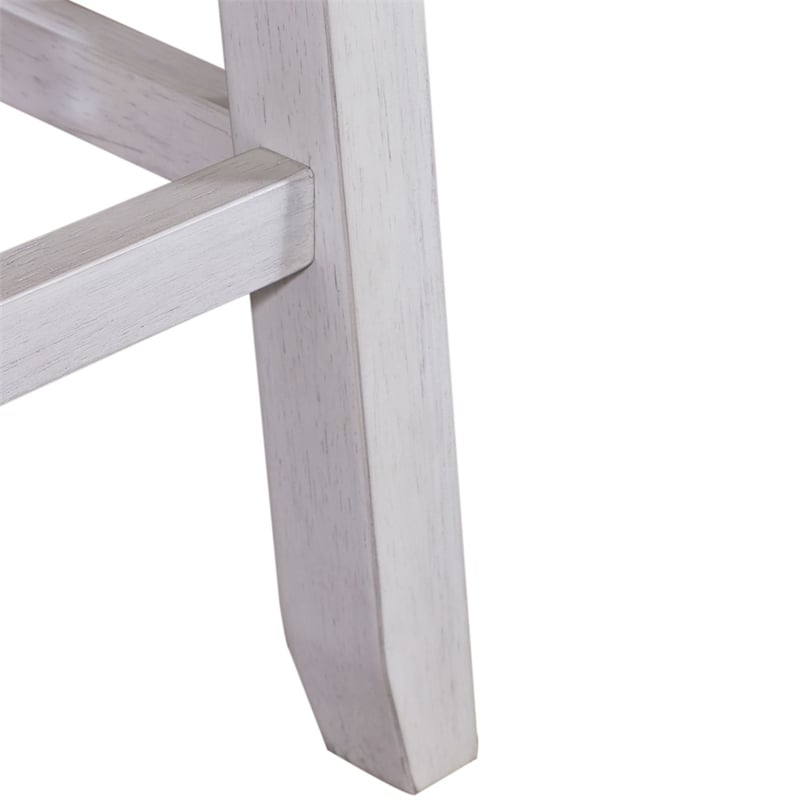 Liberty Furniture Lindsey Farm 5 Piece Gathering Table Dining Room Set with Chairs - White Wood