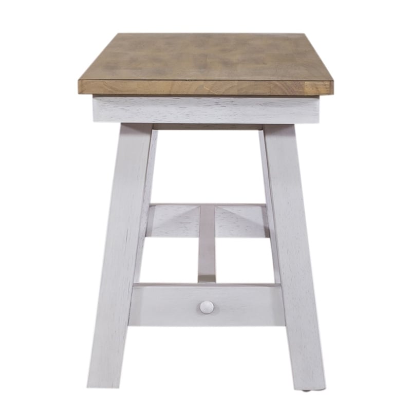 Liberty Furniture Lindsey Farm 6 Piece Trestle Table Dining Room Set with Chairs - White Wood
