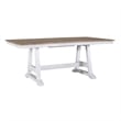 Liberty Furniture Lindsey Farm 7 Piece Trestle Table Dining Room Set with Chairs - White Wood