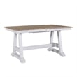 Liberty Furniture Lindsey Farm 7 Piece Trestle Table Dining Room Set with Chairs - White Wood