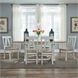 Liberty Furniture Lindsey Farm 7 Piece Trestle Table Dining Room Set with Chairs - White Wood