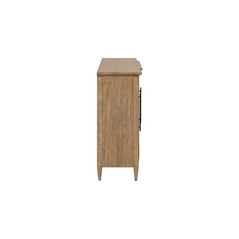Liberty Furniture Pavilion 4 Door Accent Cabinet Home Storage - Brown Oak Wood