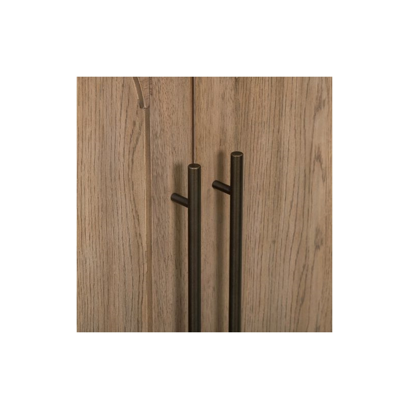 Liberty Furniture Pavilion 4 Door Accent Cabinet Home Storage - Brown Oak Wood