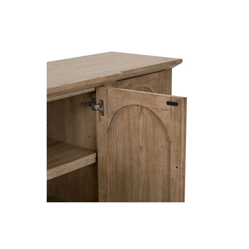 Liberty Furniture Pavilion 4 Door Accent Cabinet Home Storage - Brown Oak Wood