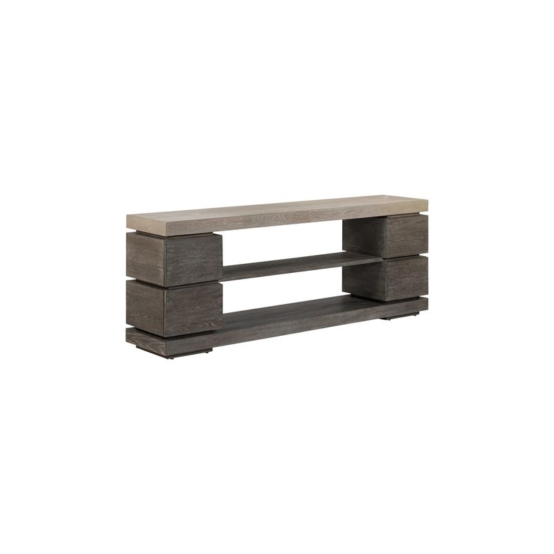 Liberty Furniture Piedmont Living Room 84 Inch TV Console - Brown Oak Wood