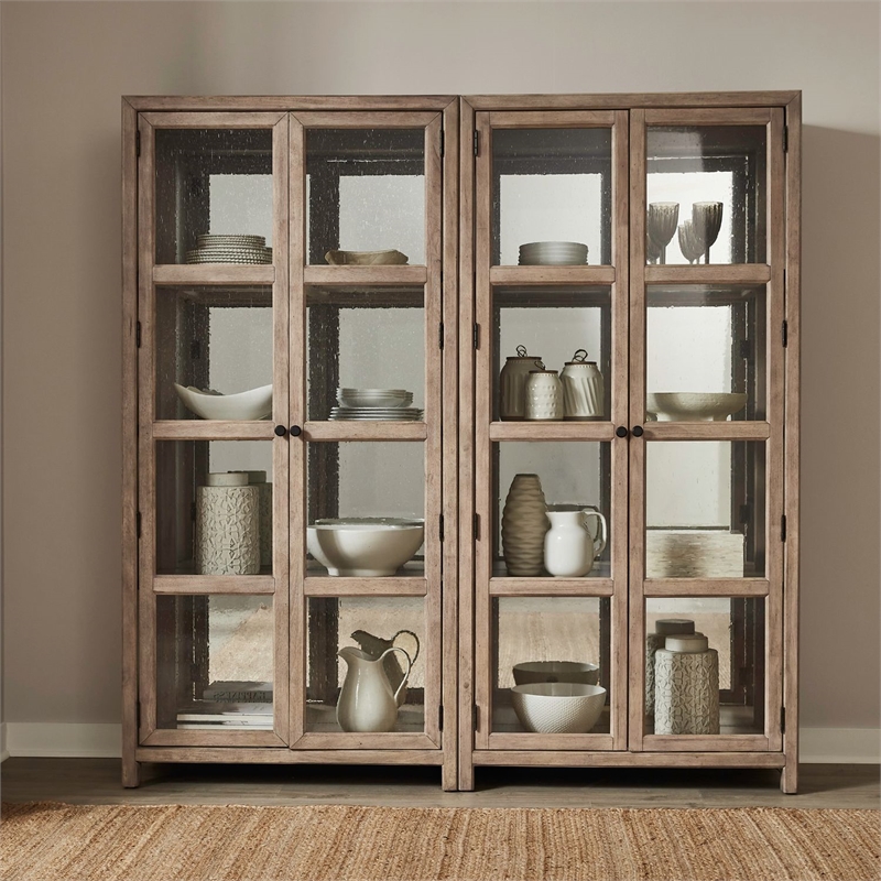 Liberty Furniture Proximity Place Bunching Display Cabinet - Beige Birch Wood