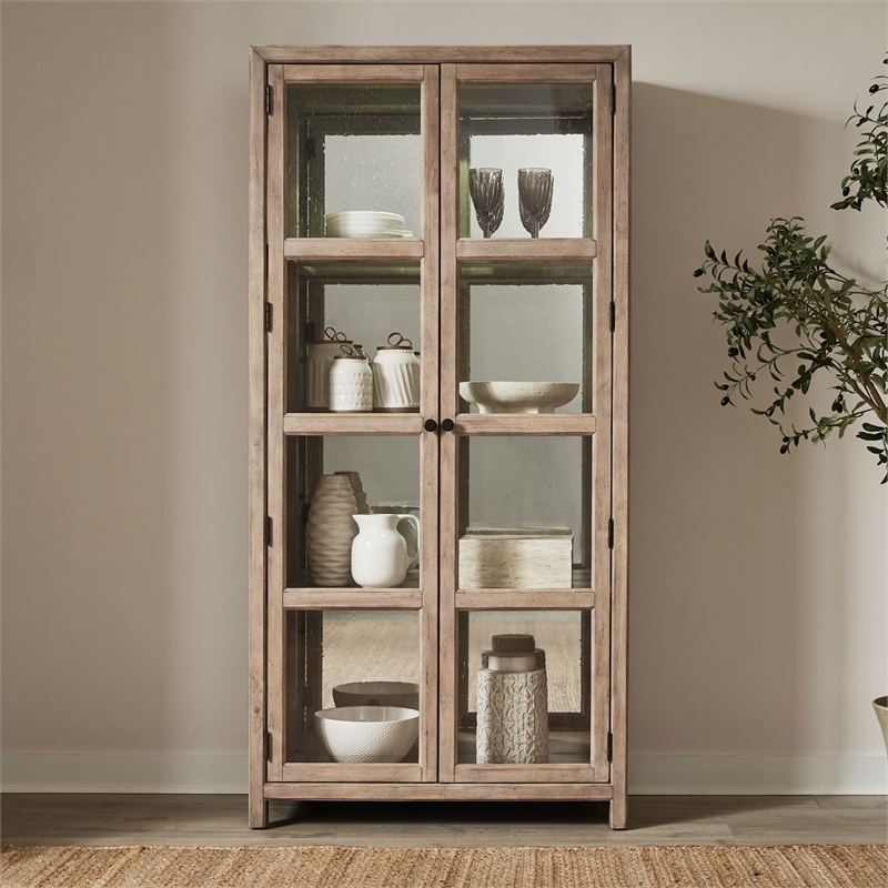 Liberty Furniture Proximity Place Bunching Display Cabinet - Beige Birch Wood