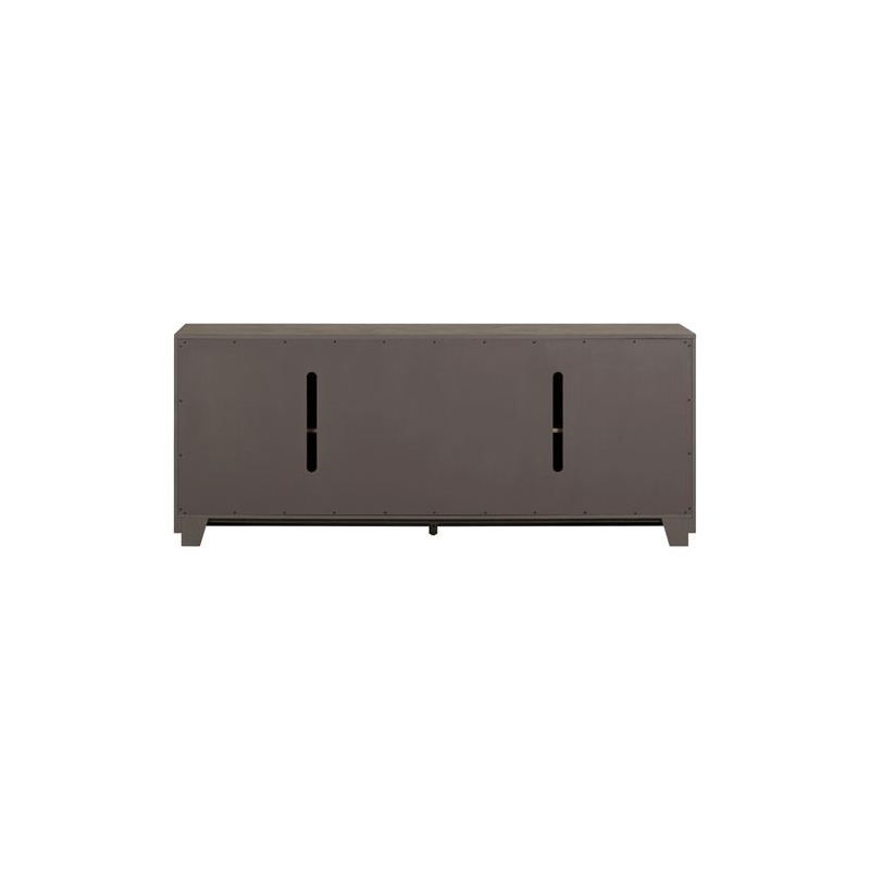 Liberty Furniture Aspen Sky Living Room 78 Inch TV Console - Brown Oak Wood
