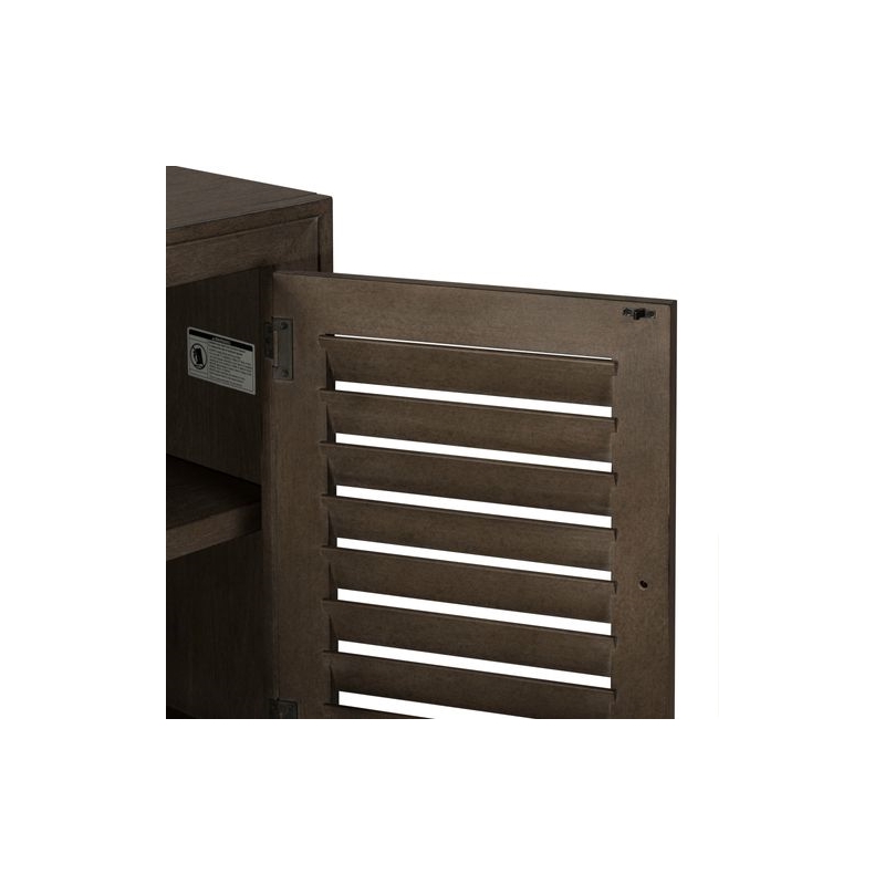Liberty Furniture Aspen Sky Living Room 78 Inch TV Console - Brown Oak Wood
